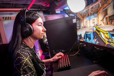 alexis seen during day 2 of Red Bull Instalock at the Red Bull Gaming Sphere, London, United Kingdom on April 21, 2024.