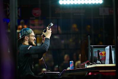 Adel "Big Bird" Anouche en el Red Bull Kumite en el Rembrandt Hall de la Universidad de Pretoria, en Pretoria, Sudáfrica, el 2 de julio de 2023.