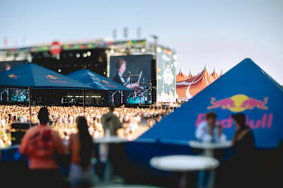 Venue of the Sziget Festival in Budapest, Hungary on August 10, 2023.
