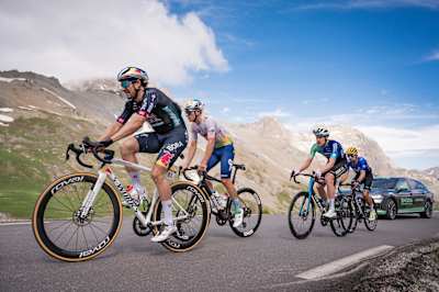 Marco Haller during the 140km long stage 4 from Pinerolo (ITA) to Valloire (FRA) of the 111th Tour de France 2024 on July 2.