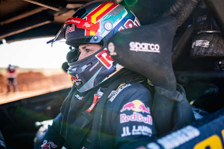 Cristina Gutiérrez (ESP), del Red Bull Can-Am Factory Team, en la línea de salida de la etapa 05 del Rally Dakar 2023 alrededor de Hail, Arabia Saudita el 05 de enero de 2023. 