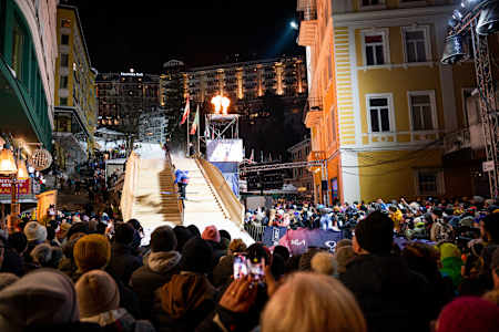 Jasper Tjäder performs at Red Bull Playstreets in Bad Gastein, Austria on February 10, 2023.  