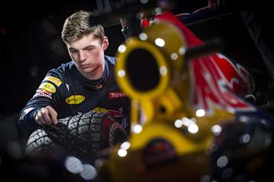 Max Verstappen during the F1 Showrun at the Hahnenkamm in Kitzbuehel, Austria on January 13, 2016.