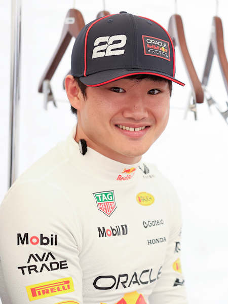 Yuki Tsunoda of Japan and Oracle Red Bull Racing prepares to drive during an Oracle Red Bull Racing Show Run on April 02, 2025 in Tokyo, Japan. 