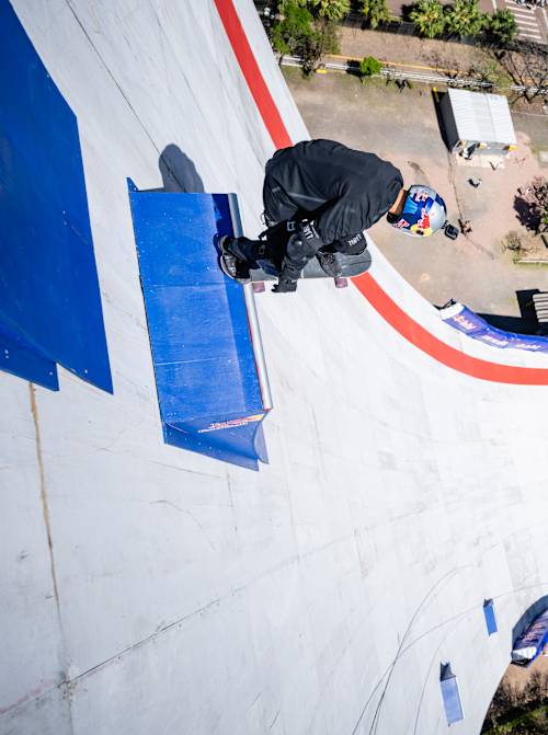Sandro Dias seen during the Red Bull Building Drop in Porto Alegre, Brazil on September 25, 2025.
