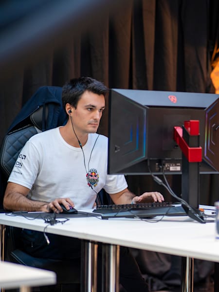 LucifroN focused on the game at Red Bull Wololo in Heidelberg, Germany on October 25, 2022.