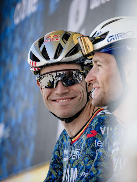 Wout Van Aert of Visma-Lease a Bike at the race start of Stage 6 the 111th Tour de France on July 4, 2024.