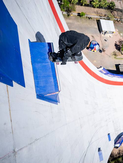 Sandro Dias seen during the Red Bull Building Drop in Porto Alegre, Brazil on September 25, 2025.