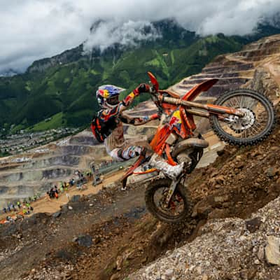 Manuel Lettenbichler seen during the Red Bull Erzbergrodeo in Eisenerz, Austria on June 2, 2024.