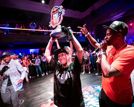 Winner portrait of Lady C with the trophy