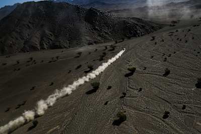 Sébastien Loeb en action lors du Dakar 2024.