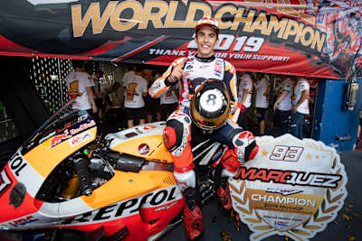 Marc Márquez poses for a portrait at the MotoGP™ World Championship Stop 15 in Buriram, Thailand, on October 6, 2019.