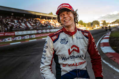 Piotr Wiecek of Poland seen during the fourth round of Drift Masters in Riga, Latvia on July 30, 2022.
