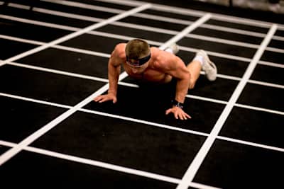 Jake Dearden competes at Hyrox in Cape Town, South Africa, on September 21, 2024. 