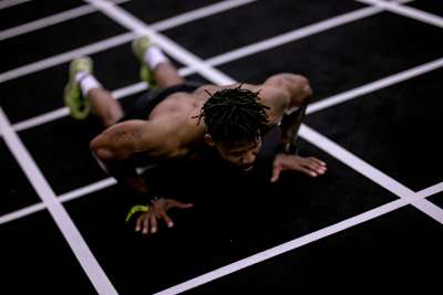 In 2024, Matthew Stone competes intensely at Hyrox Cape Town.