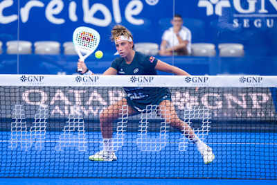 Beatriz Gonzalez Fernandez of Spain competes during the GNP MEXICO MAJOR PREMIER PADEL in Acapulco, Mexico on November 30, 2024. 