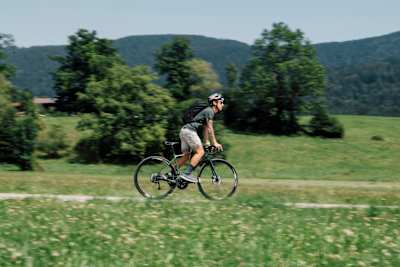 Florian Neuschwander rides his bike in Inzell, Germany on July 20, 2020