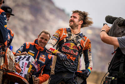 Winner Manuel Lettenbichler seen during the Red Bull Erzbergrodeo 2023 in Eisenerz, Austria on June 11, 2023