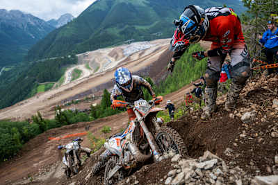 Participants seen during the Red Bull Erzbergrodeo at the Erzberg in Eisenerz, Austria on June 11, 2023. 