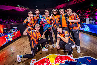 FNATIC celebrate after winning Red Bull Home Ground on day 3 in Tokyo, Japan on November 5, 2023.
