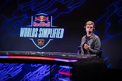 Marc Lamont presents the Red Bull Worlds Simplified stream in London, United Kingdom on October 31, 2020.