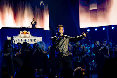 Metro Boomin and John Legend at Red Bull Symphonic on Los Angeles, CA, USA on October 26, 2023