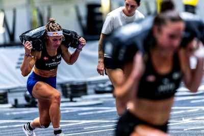Ida Mathilde Steensgaard seen during the Elite 15 at the Hyrox Major in Hong Kong on November 22, 2024.