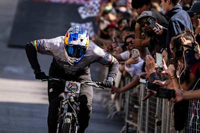 POV: you're a spectator at the toughest urban downhill race on the planet