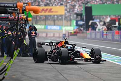 Max Verstappen makes a pitstop during the F1 Grand Prix of Japan at Suzuka Circuit on March 29, 2026 in Suzuka, Japan. 