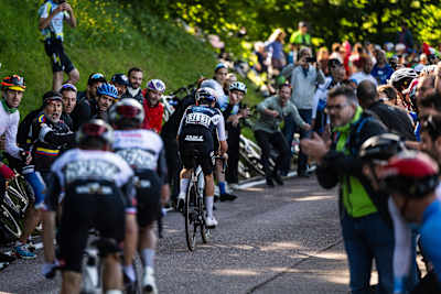Thomas Pidcock performs during Giro di Italia in San Valentino, Italy on May 27, 2025.