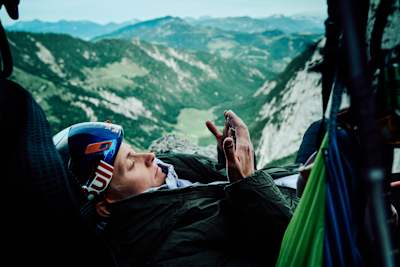 Lara Neumeier of Germany pauses for a rest while climbing the route Des Kaisers Neue Kleider on Fleischbank at Wilder Kaiser in Austria on June 4, 2026.   
