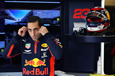 Sebastien Buemi of Switzerland poses for a portrait during the Red Bull Race Day in Grenchen, Switzerland on August 10, 2019.