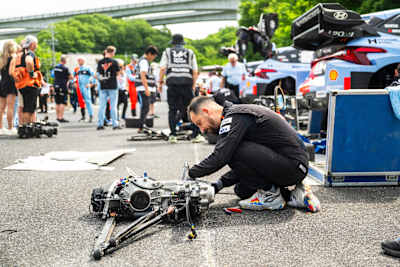 Mechanic is seen during FIA World Rally Championship 2026 at Toyota city, Japan on 28.05.2026
