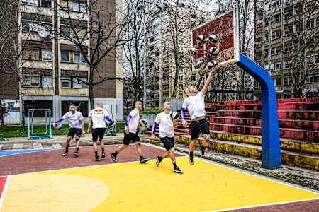 Dusan Bulut performs during the photo shoot session in Belgrade, Serbia on March 4, 2023.