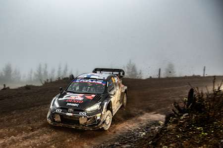 Kalle Rovanperä (FIN) and Jonne Halttunen (FIN) competing at FIA World Rally Championship Chile in Bio Bío, Chile, on September 29, 2024. 
