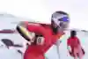 Marco Odermatt prepares to perform in Valle Nevado, Chile on September 12, 2022.