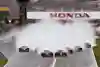 F1マシンが巻き上げる水煙は後方のドライバーたちの視界に大きく影響する