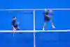 Juan Lebron and Martin Di Nenno compete during the Greenweez Paris Major, at Roland-Garros stadium in Paris, France on October 5, 2024. 