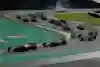 Max Verstappen leads Lando Norris through turn one at the start during the Sprint ahead of the F1 Grand Prix of Brazil at Autodromo Jose Carlos Pace on November 04, 2023 in Sao Paulo, Brazil.