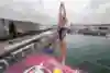 Molly Carlson of Canada prepares to dive at the 2023 Red Bull Cliff Diving World Series in Auckland, New Zealand on January 28, 2024.