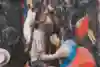 In 2024, Sorato Anraku climbs a climbing wall indoors in Tokyo.