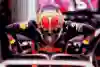 Alexander Albon of Thailand and Red Bull Racing prepares to drive in the garage before the F1 Grand Prix of Abu Dhabi at Yas marina Circuit on December 01, 2019 in Abu Dhabi, United Arab Emirates
