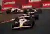 Yuki Tsunoda leads Esteban Ocon and Andrea Kimi Antonelli during the F1 Grand Prix of China at Shanghai International Circuit on March 23, 2025 in Shanghai, China.