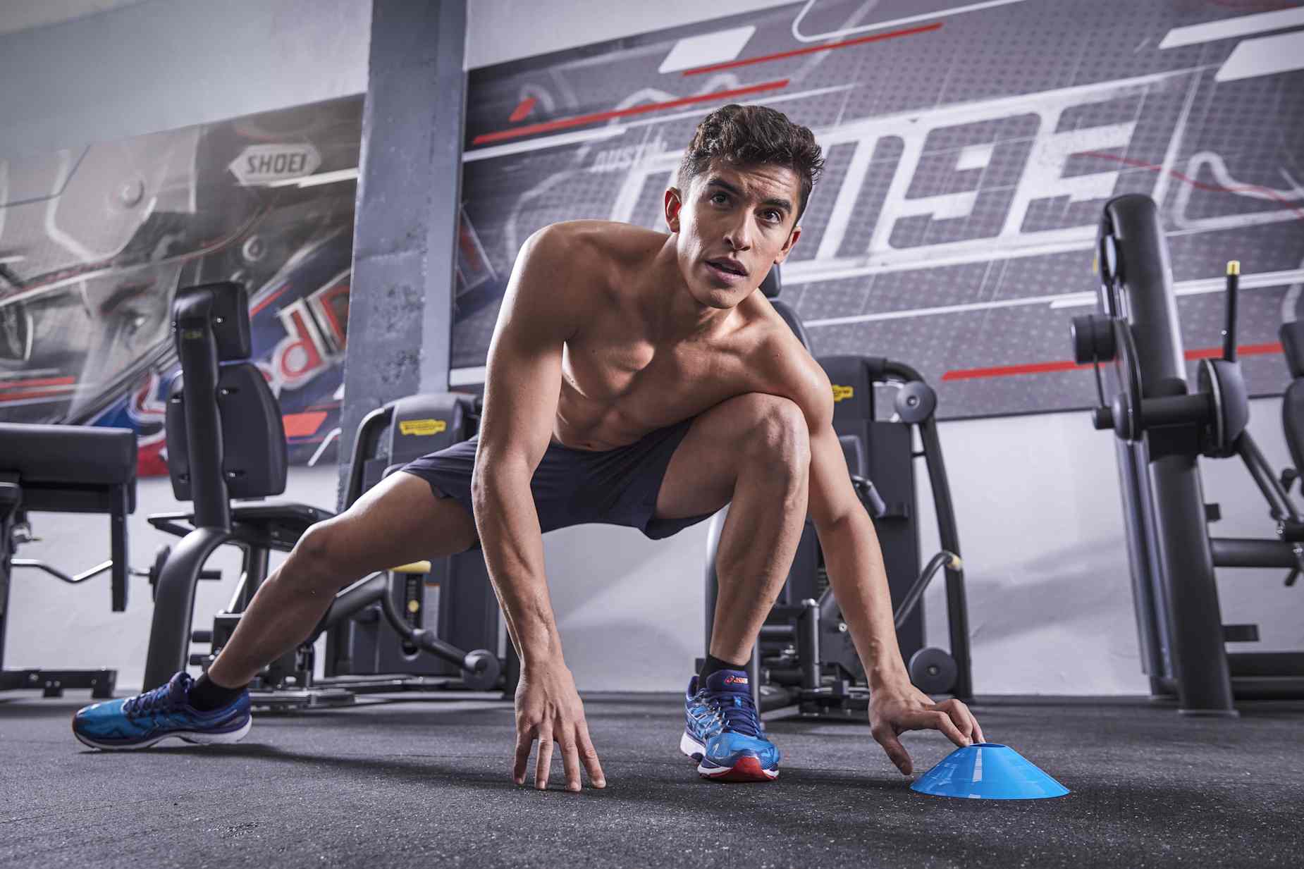 Marc Márquez trains in Cervera, Spain, on November 20, 2017.