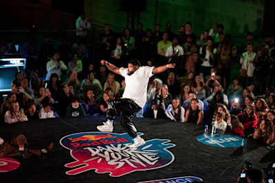 Boubou competes during Red Bull Dance Your Style France at the Bassin des lumières in Bordeaux, France on October 2nd 2021  