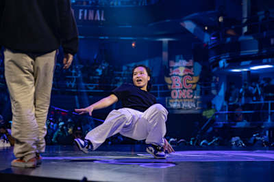 671 of China competes at the Red Bull BC One World Final at the Hammerstein Ballroom in New York, USA on November 12, 2022