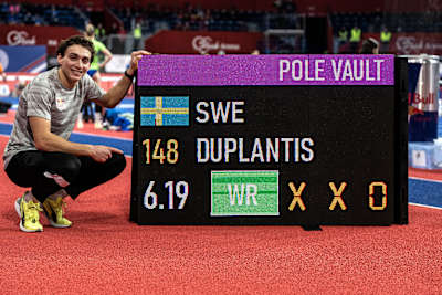 Armand Duplantis of Sweden poses for a portrait during the Belgrade Indoor Meeting in Belgrade, Serbia on March 7, 2022