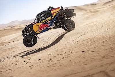 Cristina Gutiérrez trains during the shakedown prior Abu Dhabi Desert Challenge 2023 in Abu Dhabi, UAE on February 25, 2023. 