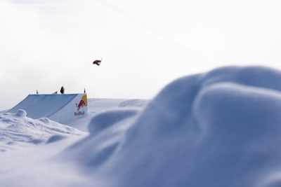 Snowboarder Valentino Guseli at the Laax Open 2023 in Switzerland.