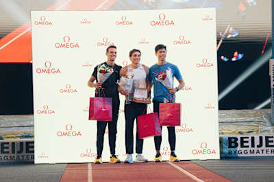 KC Lightfoot, Armand Duplantis and Ernest Obiena at Mondo Classics, Uppsala, Sweden on February 2, 2023